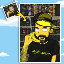 Laden Sie das Bild in den Galerie-Viewer, Dein handgezeichnetes Comic Poster! - Mach mich gelb!