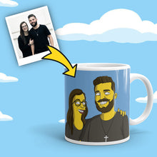 Laden Sie das Bild in den Galerie-Viewer, Deine handgezeichnete Comic Tasse! - Mach mich gelb!